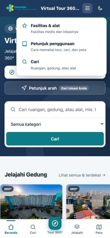 Menu Lainnya — tampilan ponsel